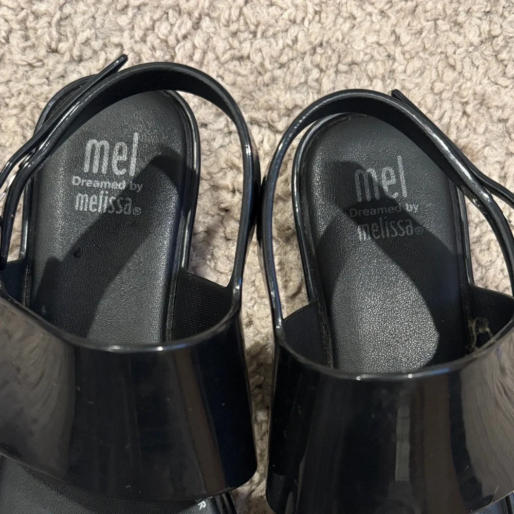 Melissa kids Glossy Black Sandals